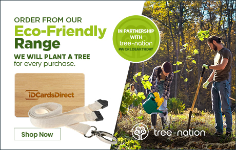 Image showing people planting trees, text says: Order from our eco-friendly range, we will plant a tree for every order. In partnership with tree-nation.